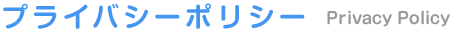 プライバシーポリシー Privacy Policy